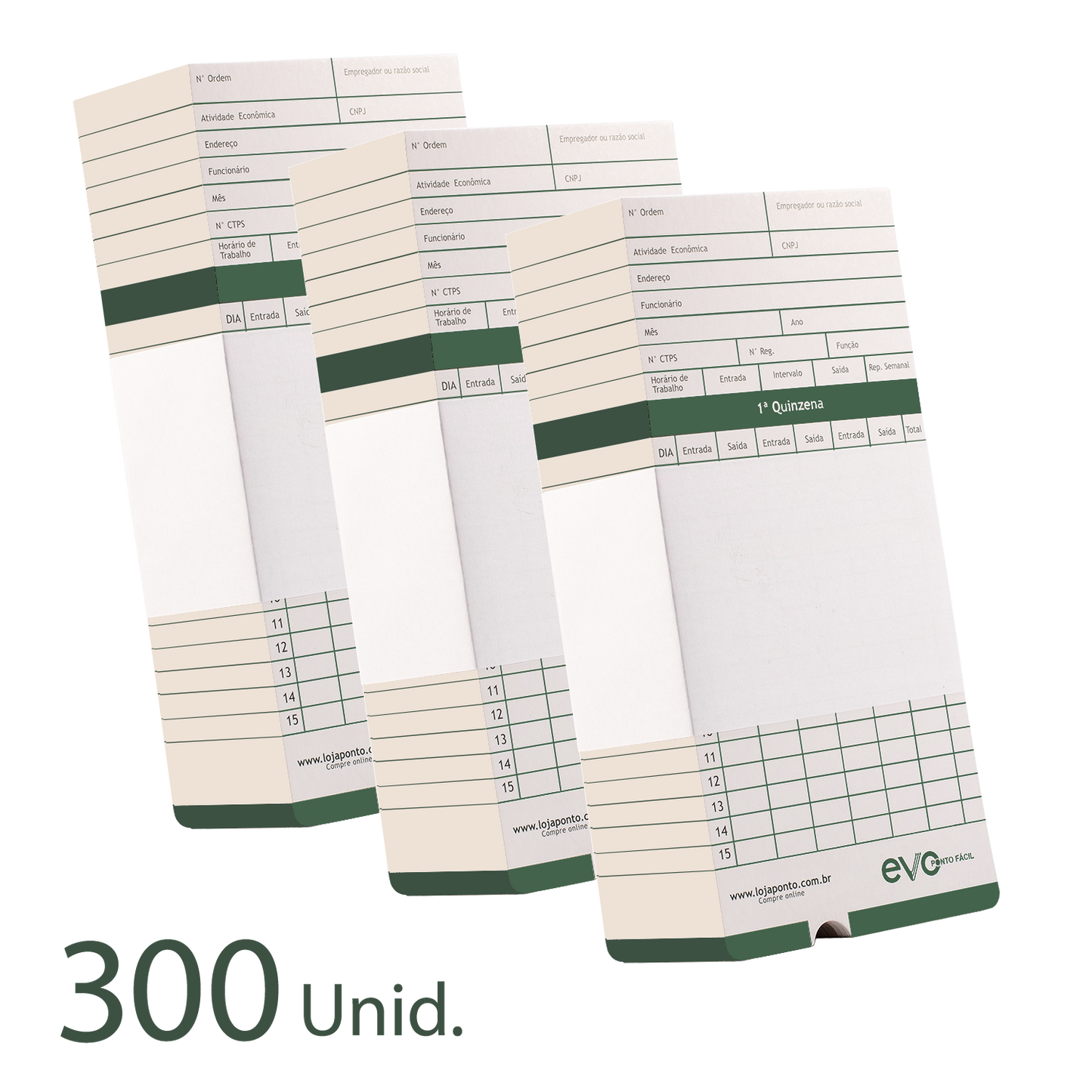 300 Cartões de Ponto Original Ponto Fácil