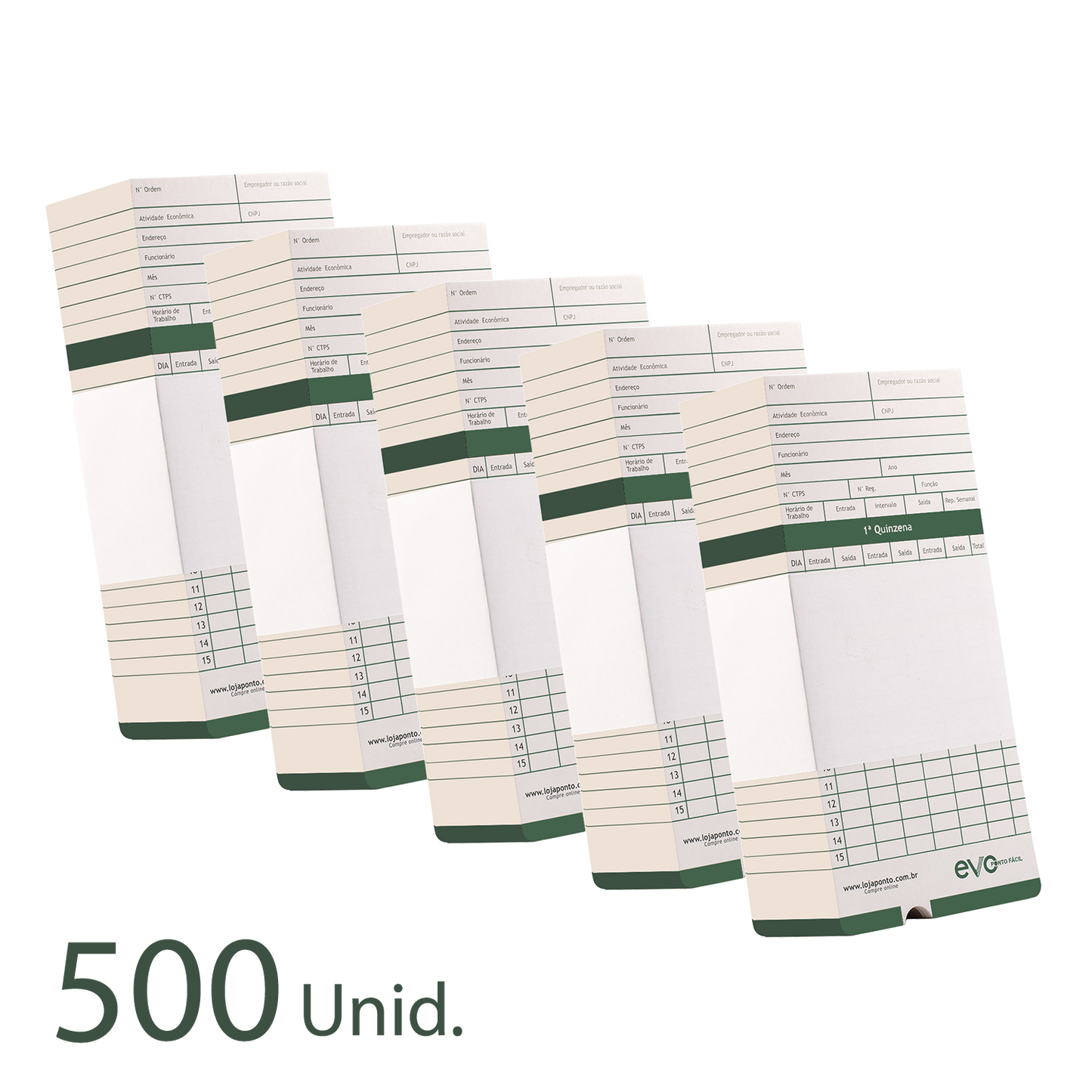 500 Cartões de Ponto Original Ponto Fácil