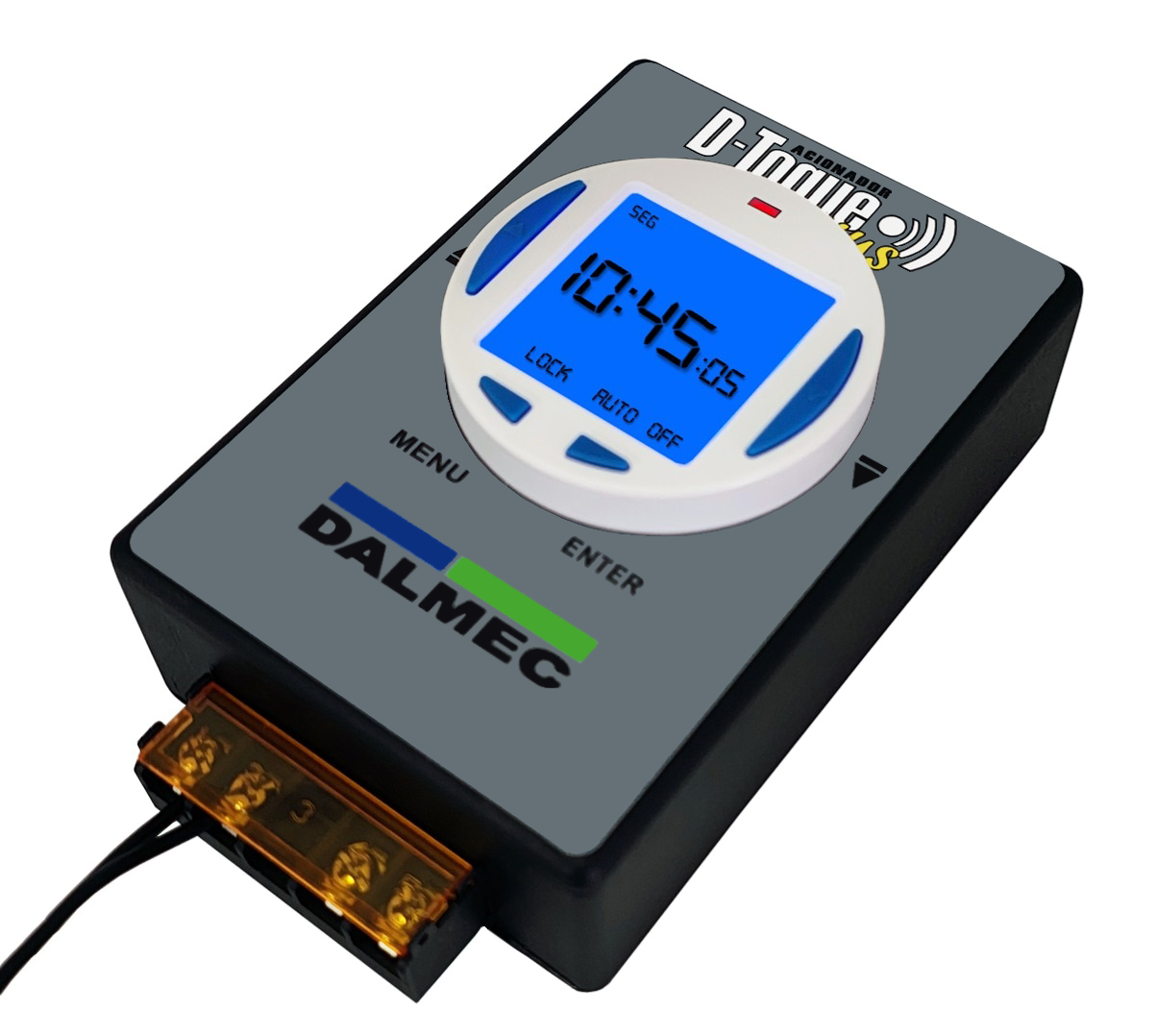 Relógio Acionador de Sirene Dtoque Plus + 2 Sirenes Rotativa D400 - Kit 3 Unidades