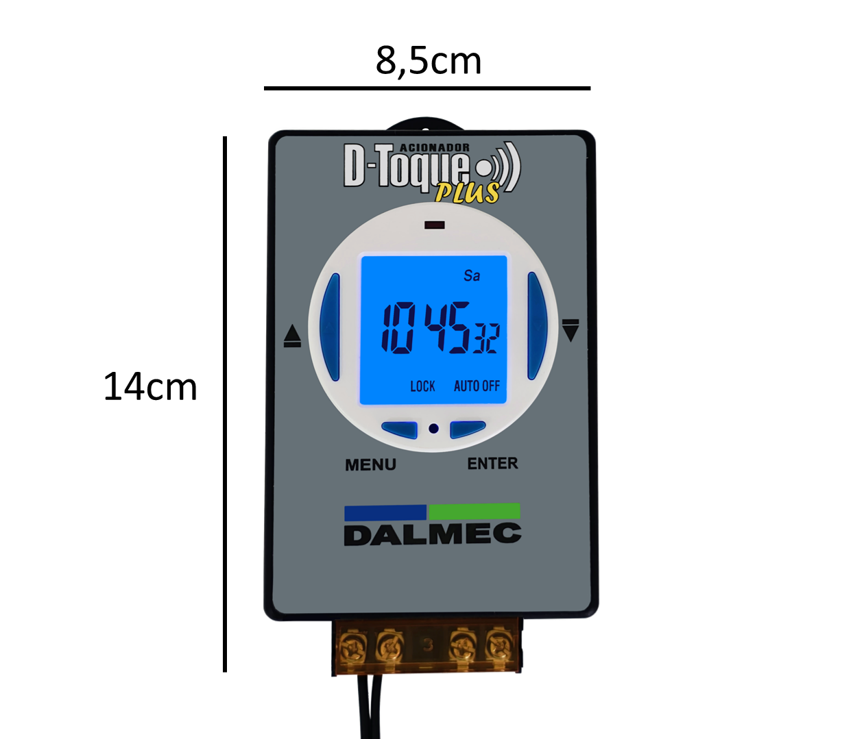 Relógio Acionador de Sirene Dtoque Plus + 2 Sirenes Rotativa D400 - Kit 3 Unidades