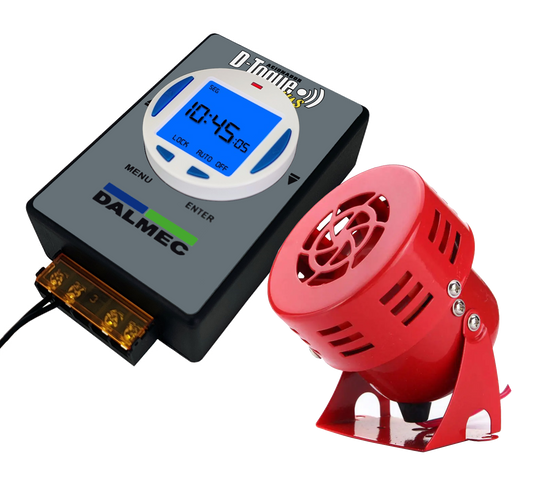 Relógio Acionador de Sirene Dtoque Plus + Sirene Rotativa D400